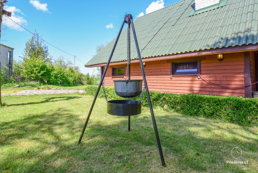 Gehöft Lazdininkų pirtis für Feste und Ferien: Haus, Bankettsaal, Sauna, Whirlpool