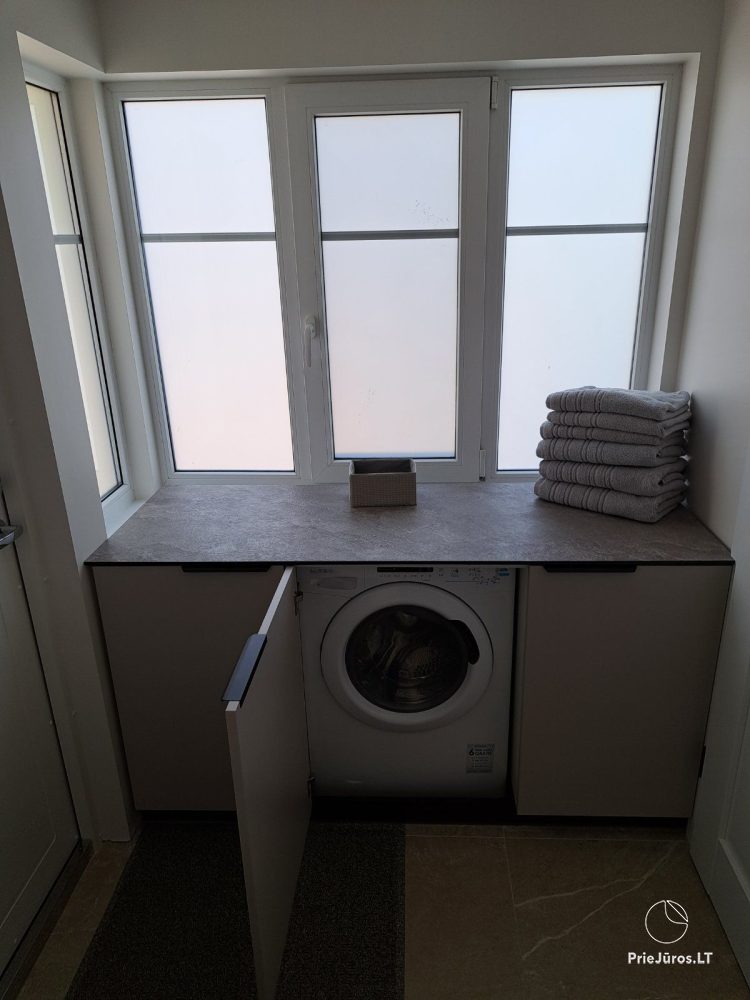 Stilvolle Wohnung mit privatem Garten und gemütlichem Haus mit Blick auf die Lagune zur Miete in Preila