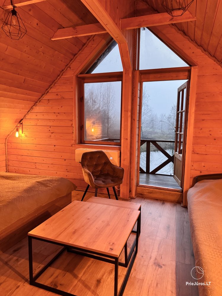 Gehöft - Gästehaus PAMARIO BURĖ in der Nähe der Kurischen Lagune mit Restaurant, Sauna. Campingplatz.