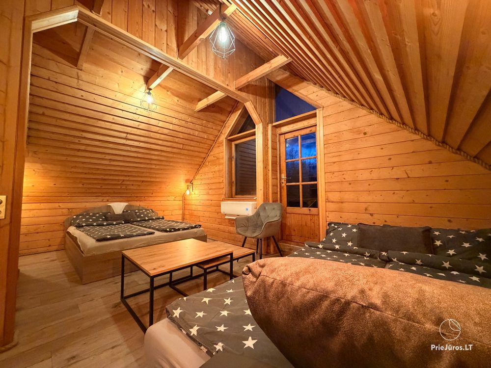 Gehöft - Gästehaus PAMARIO BURĖ in der Nähe der Kurischen Lagune mit Restaurant, Sauna. Campingplatz.