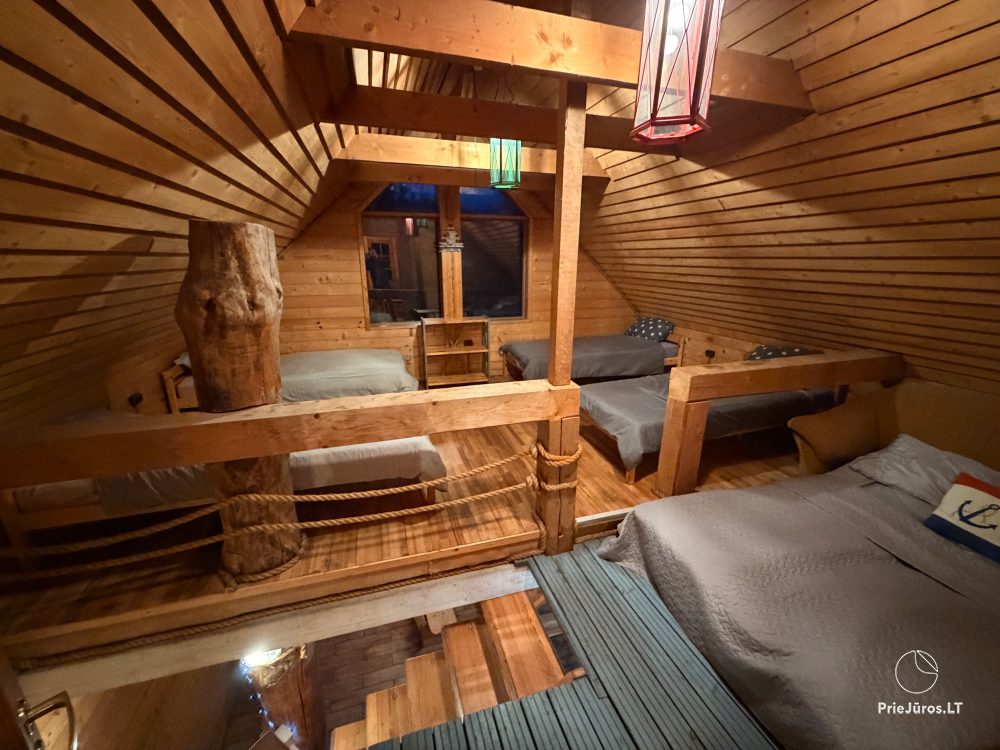 Gehöft - Gästehaus PAMARIO BURĖ in der Nähe der Kurischen Lagune mit Restaurant, Sauna. Campingplatz.