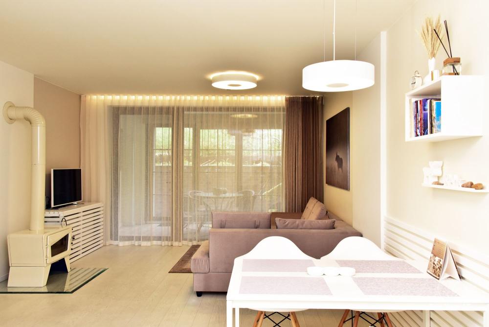 Neue geräumige Wohnung Nidos Vilnelė mit Terrasse und kostenlosem Parkplatz in Nida
