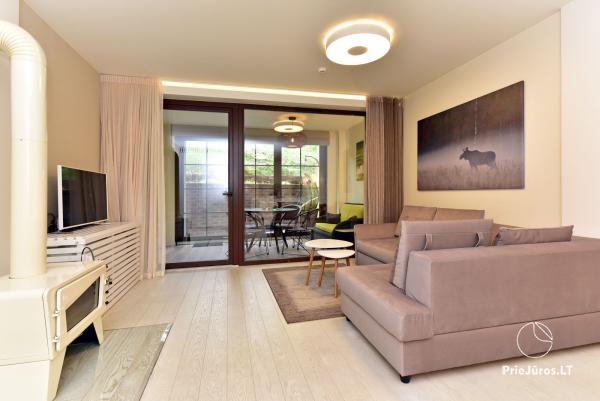 Neue geräumige Wohnung Nidos Vilnelė mit Terrasse und kostenlosen Parkplatz in Nida