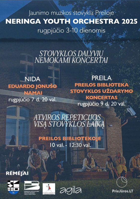 Das Jugendmusikcamp lädt Sie zu kostenlosen Konzerten in der Preila-Bibliothek ein!