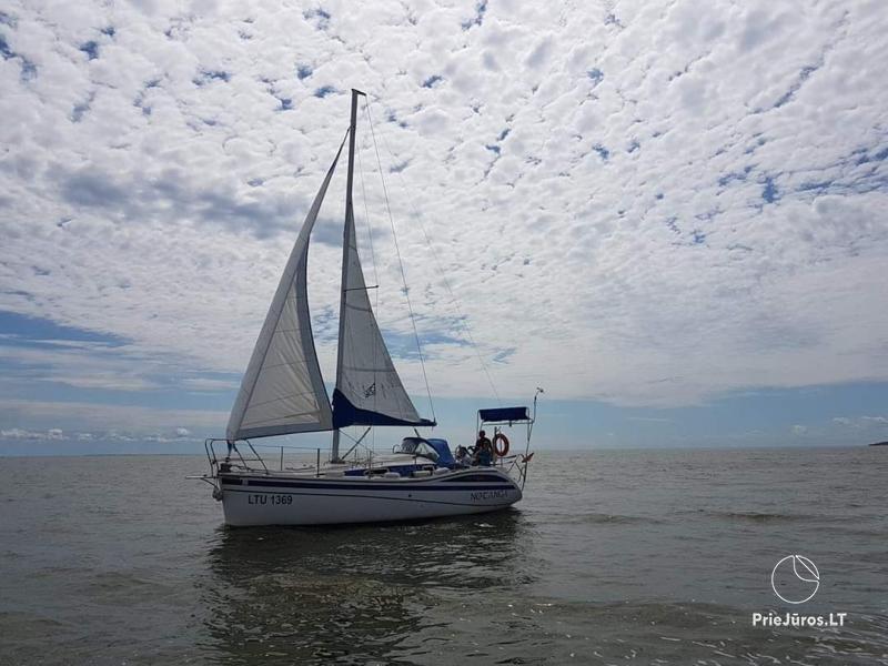 Segeln in der Kurischen Nehrung und dem Nemunas Delta, Meer - Bootsfahrt von Nida, Klaipeda, Minge