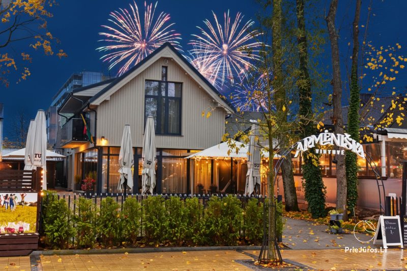 Neujahr in Palanga Zentrum im Café Armenische Küche