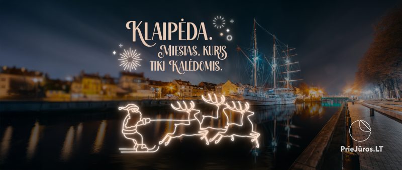 Beleuchtung des Weihnachtsbaumes in Klaipeda