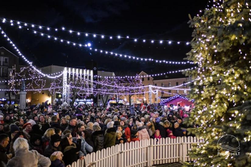 Beleuchtung des Weihnachtsbaumes in Klaipeda - 1