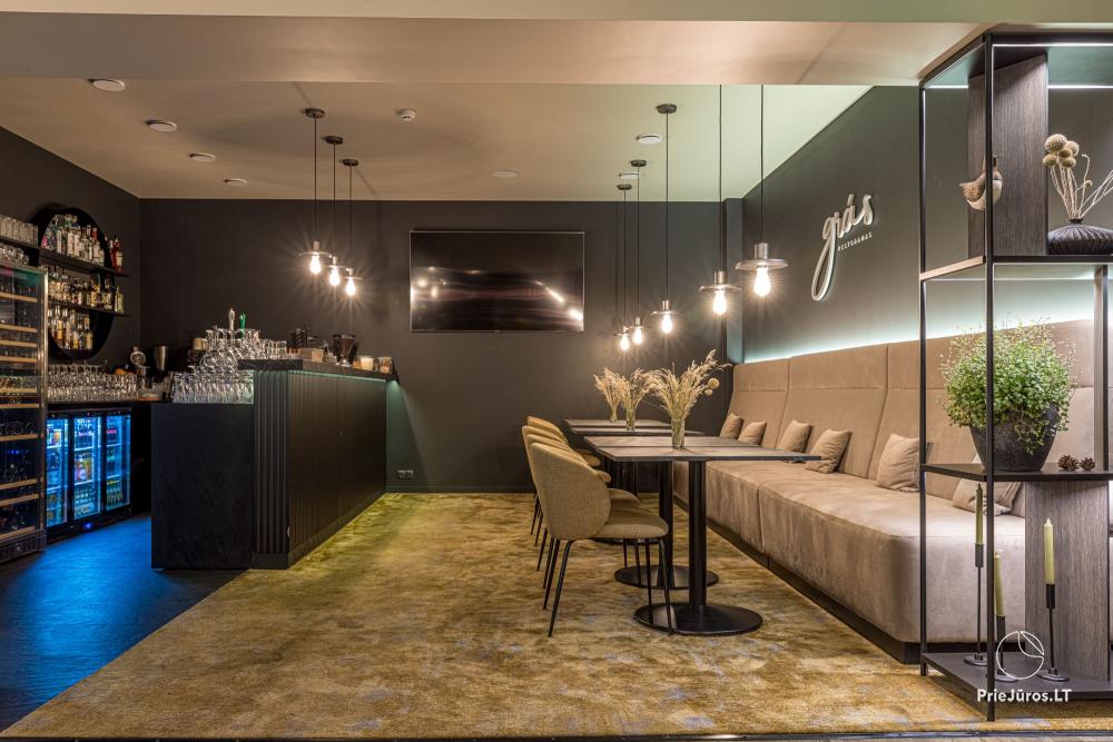Restaurant „grás“ in Palanga - eine Umgebung von subtiler Eleganz und modernem Minimalismus für Ihre perfekte Zeit!