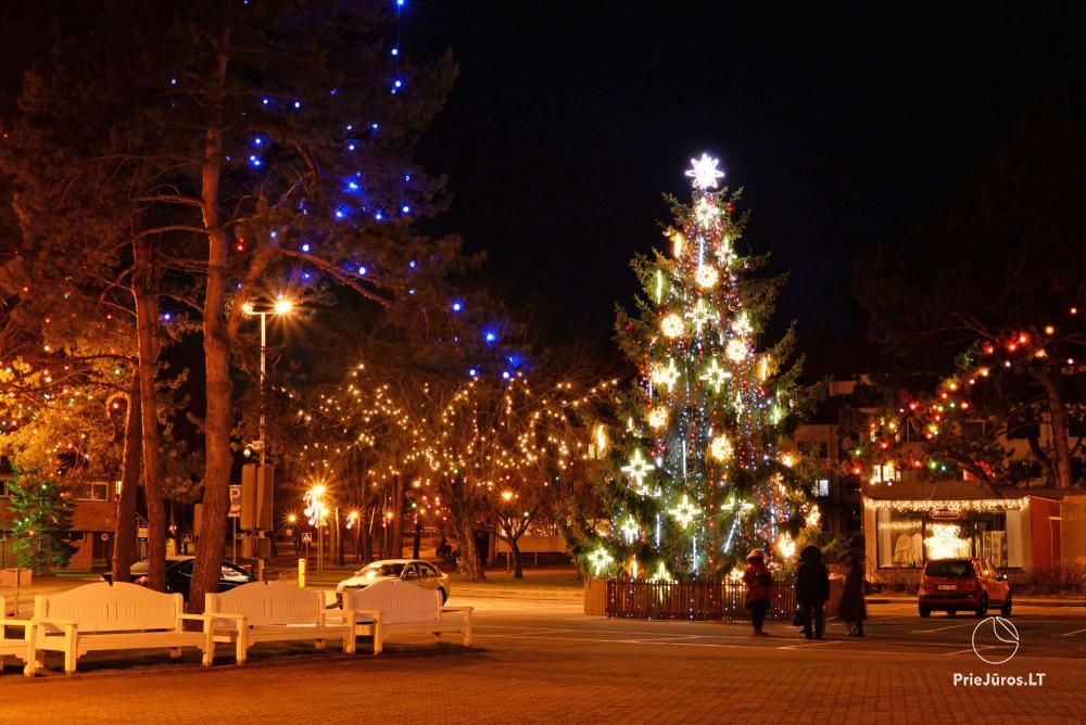 Weihnachtsbaumbeleuchtung in Nida am 11. Dezember 2026