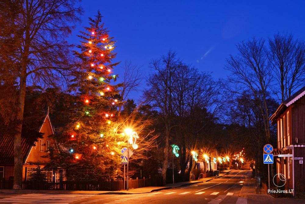 Weihnachtsbaumbeleuchtung in Nida am 11. Dezember 2026