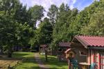 Wooden houses (triple, quadruple) with terraces and common bathroom